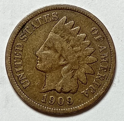 Indian Head Penny Lot of "1"VERY NICE 1909 GOOD OR BETTER° $ FREE SHIPPING $#510