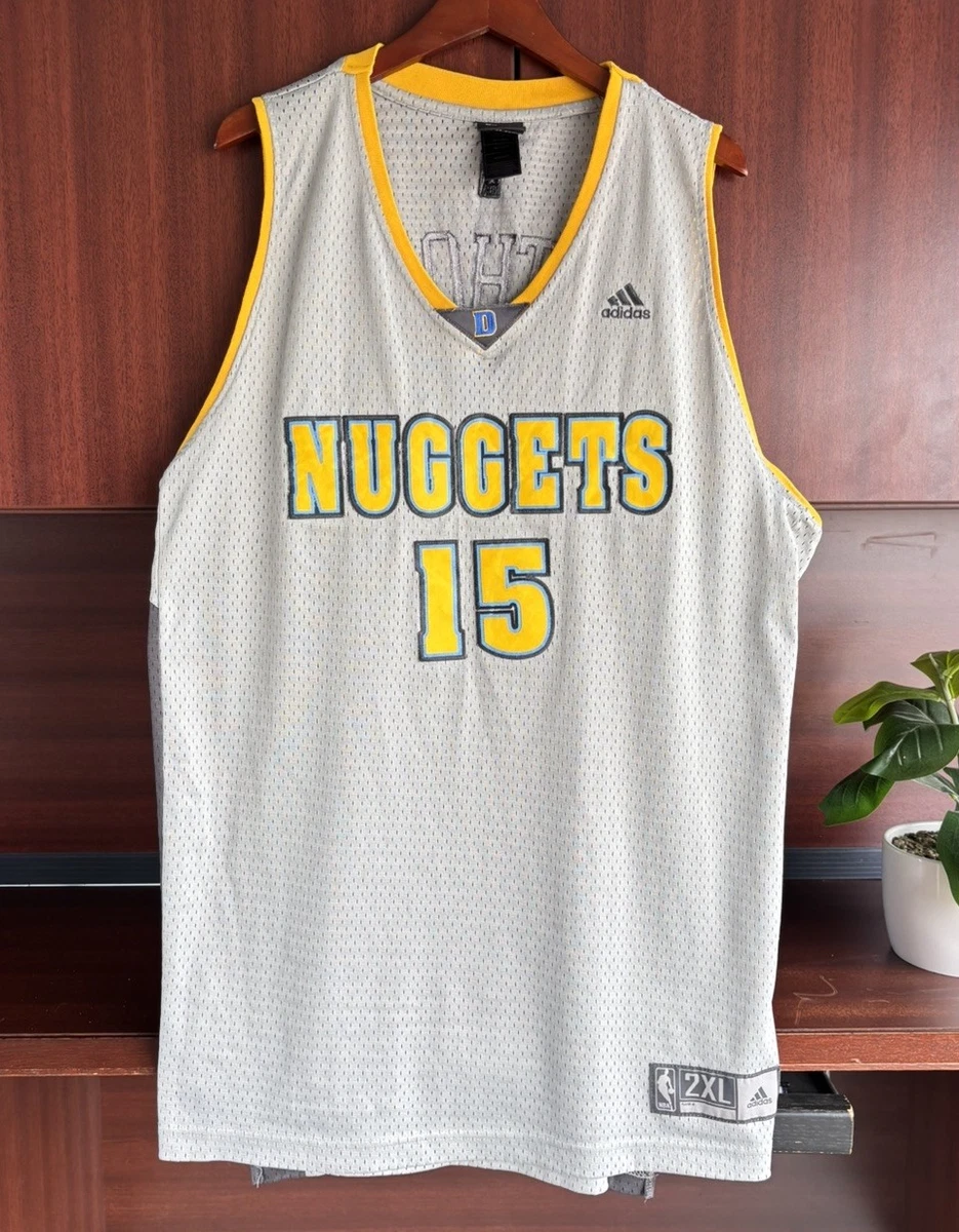 Maillot Swingman blanc Mitchell & Ness 2006-07 autographié par Carmelo Anthony des Denver Nuggets