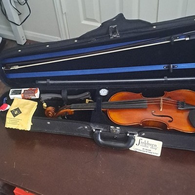 Fishburn Acoustic 15'' Viola 4/4 Brown Varnish w/ Hard Case Bow Rosin Cloth