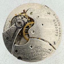 Antique 6s 1897 Waltham 7j Mechanical Hunter Pocket Watch Movement Seaside USA