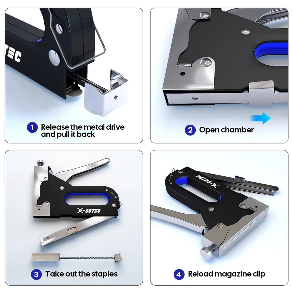 Handtacker 3 in 1 Profi Tacker für Holz Handtacker Set mit 3000 Klammern Tack... - Bild 3 von 4