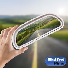 360 Adjustable Blind Spot Mirror Car Wide Angle Hd Glass Add On Driver Side