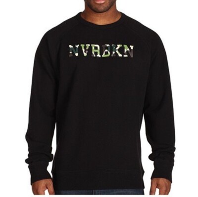 DC Men's Sz LARGE Steelson Long Sleeve Crew Sweatshirt - Black