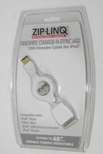 ZIP-LINQ ZIP-DATA-A02 Firewire Charge-N-Sync A02 1394 Firewire Cable for Ipod