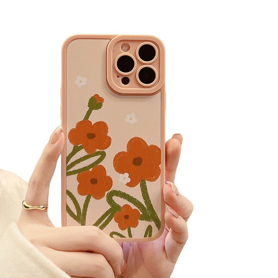 Casing iPhone Cute Orange Blossom Flower iPhone Case 14 Pro Max 13 12 Casing - Image 4 of 4