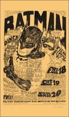 BATMAN FILLMORE POSTER SPECIALTY CARD - VINTAGE REPRINT