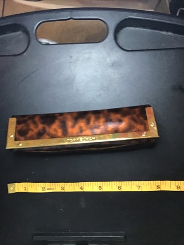 Tory Burch Sunglasses Eyeglasses Case Tortoise Animal Print Gold Metal Accent - Picture 2 of 7