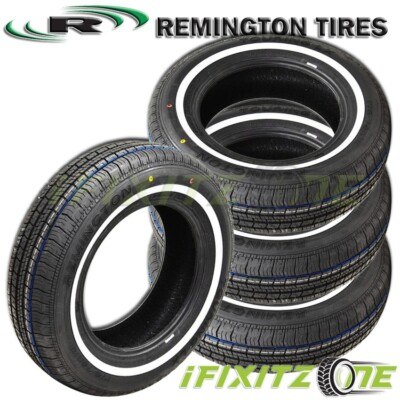 #ad 4 Remington LX Touring 155 80R13 79S Tires WW White Wall All Season A S New $299.98