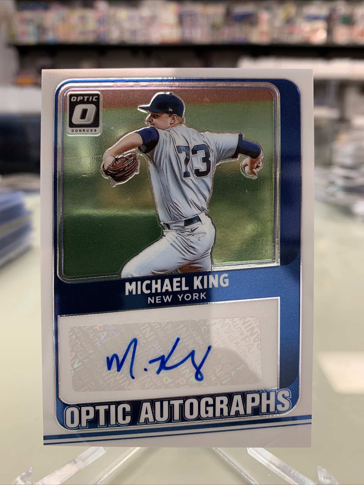 2021 Panini Donruss Optic Optic Auto Mike King Michael King #OA-MK Auto