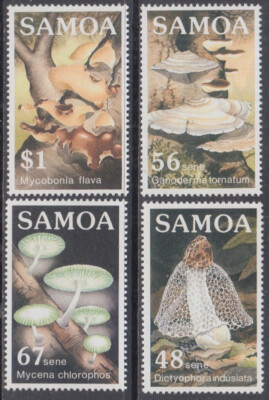 SAMOA Sc # 645-8 CPL MNH SET of 4 - VARIOUS MUSHROOMS / FUNGI | eBay
