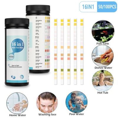 16 In 1 Drinking Water Test Kit Strips Home Water Quality Test For Tap Easy Use