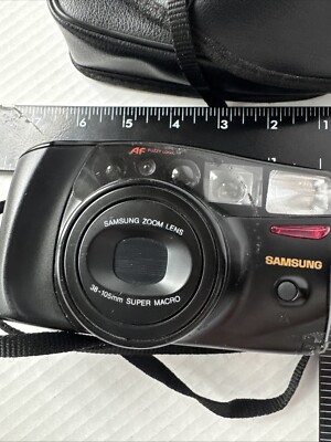 Samsung AF Zoom 1050 35mm Point & Shoot Film Camera Untested W/Case