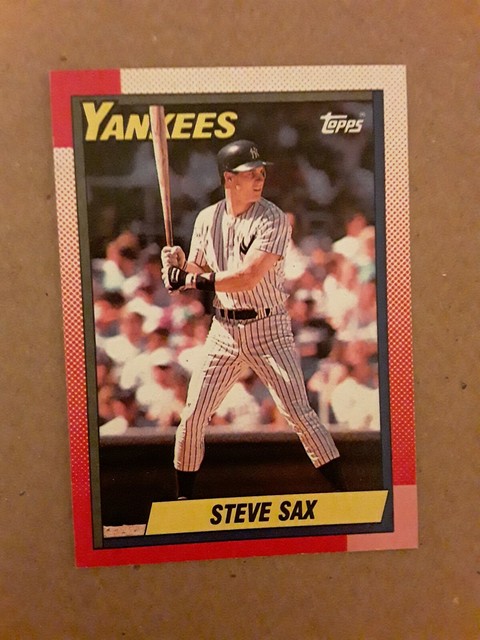 1990 Topps Steve Sax Baseball Card 560 New York Yankees EBay