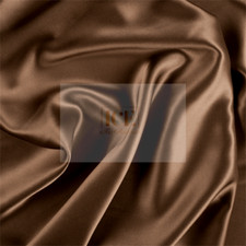Silky French (Brown) Charmeuse Stretch Satin ...
