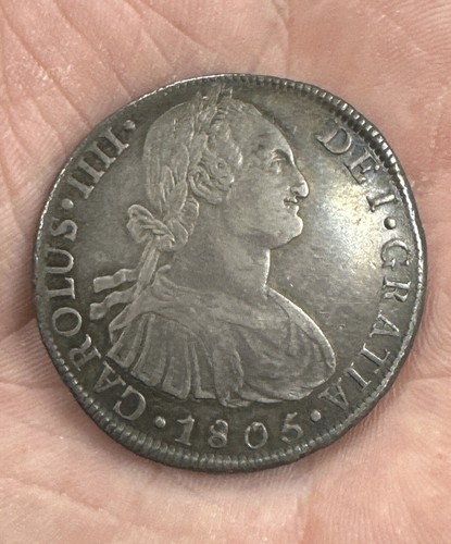 Peru Lima 8 Reales 1805 Carolus IIII Kolonial Historische Münze. KOSTENLOSER VERSAND #7370