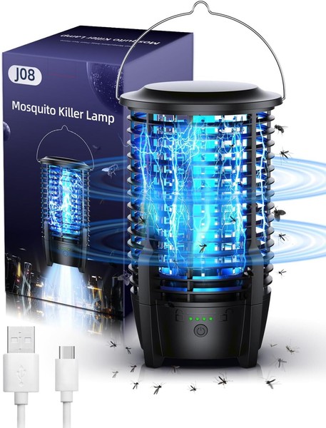 Elektrischer Insektenvernichter, 2 In 1 MüCkenlampe Mit Campinglicht, 3600Mah-image