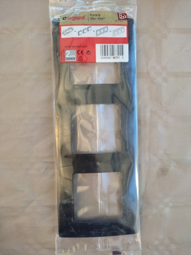 Plaque Double Legrand Niloe Onyx 96711 - Pour Installation Horizontale Ou Verticale, Neuve