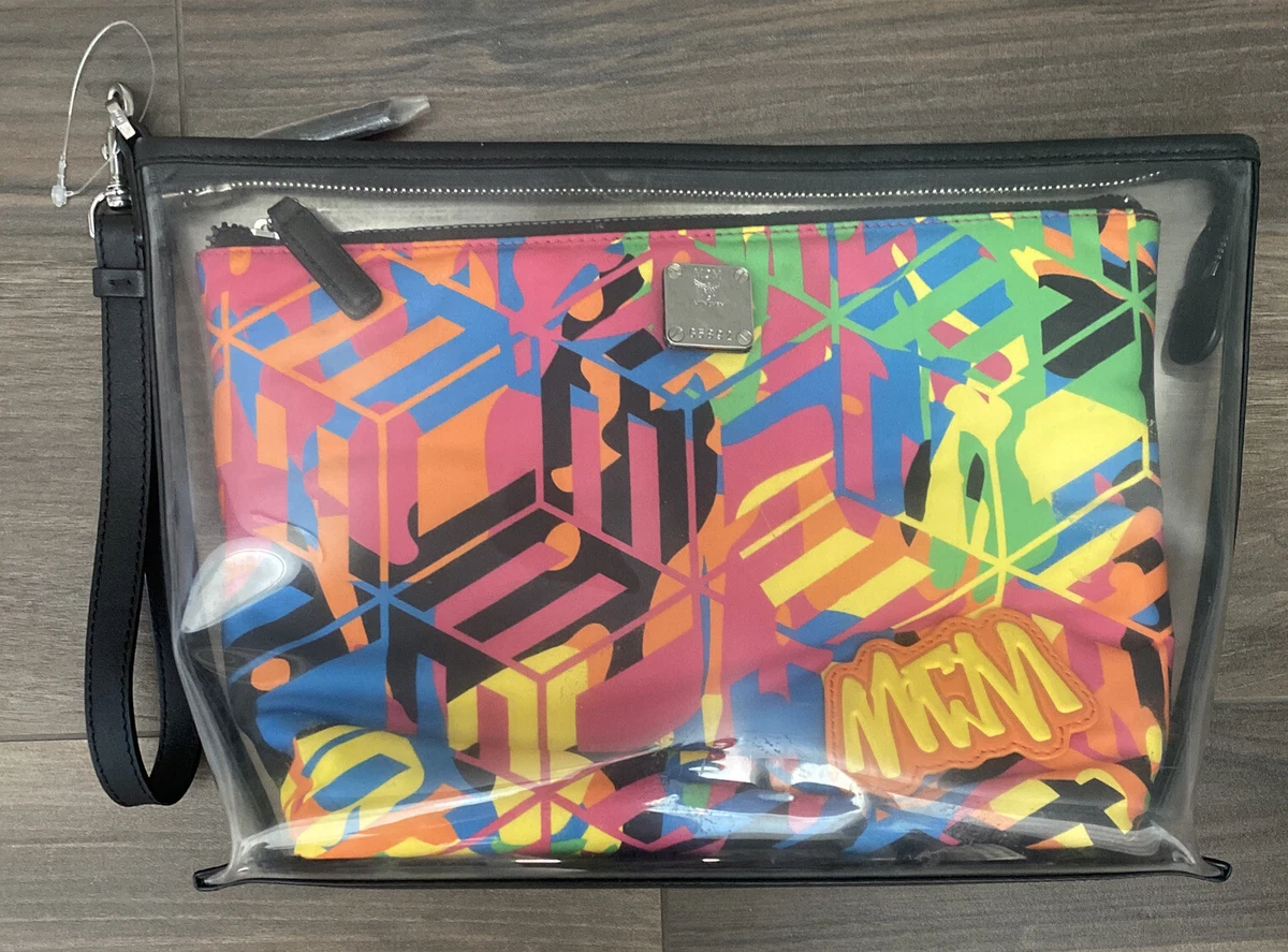 MCM DAVIS CUBIC LOGO POUCH MULTI