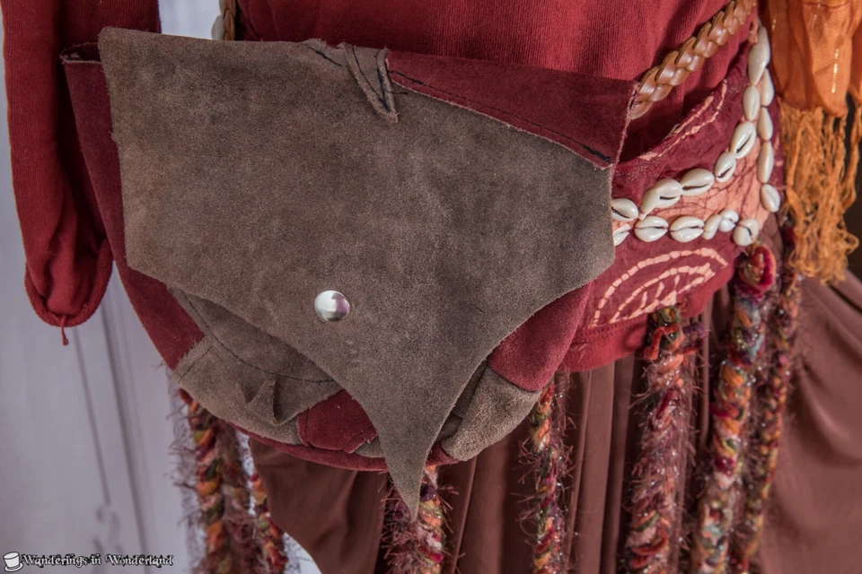 Orange Festival Outfit Medium Fairy Boho Hippie Costume Fae Renaissance Faire - Image 4 of 4