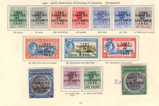 BAHAMAS 1942 COLUMBUS OPTS SET to �1 COMPLETE, VALUES ARE MOUNTED MINT  X3