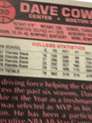 1976/77 Topps #030 Dave Cowens Celtics (2) - Imagen 8 de 10