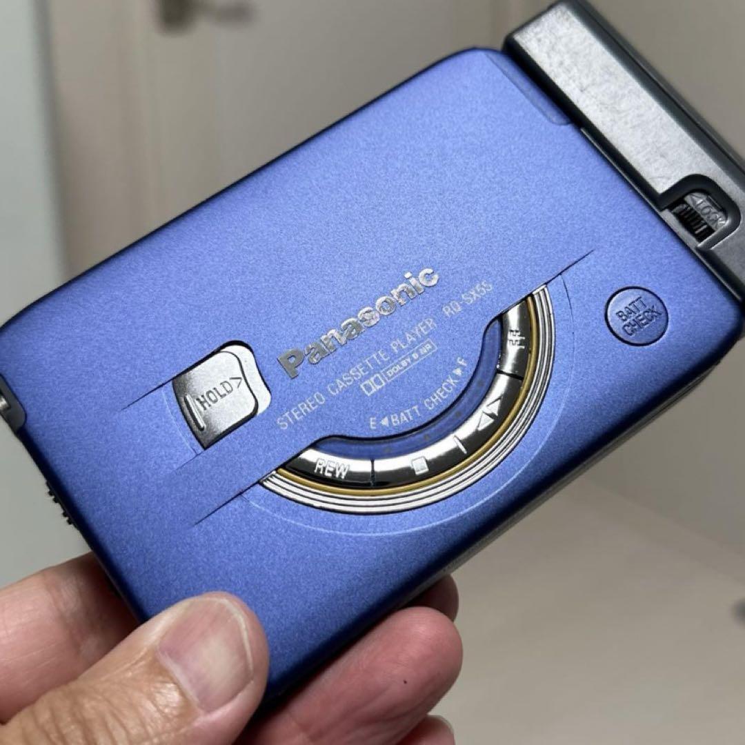 Panasonic RQ-SX55 Cassette Player Walkman Metallic Blue Panasonic RQ-SX55 Cassette Player Walkman Metallic Blue