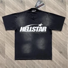 25/SS Hell Studios star rhinestone Logo tee men's cotton short sleeved T-shirt
