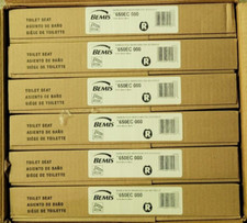 Bemis 650EC-000 Round White Enameled Wood Toilet Seat w/Cover