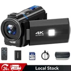 4K Touch Screen 48MP Handheld DV Camcorder Video Camera 16x Zoom IR Night Vision