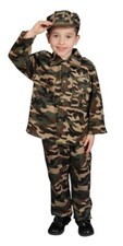 Army Child Boys Costume Camouflage Soldier Uniform