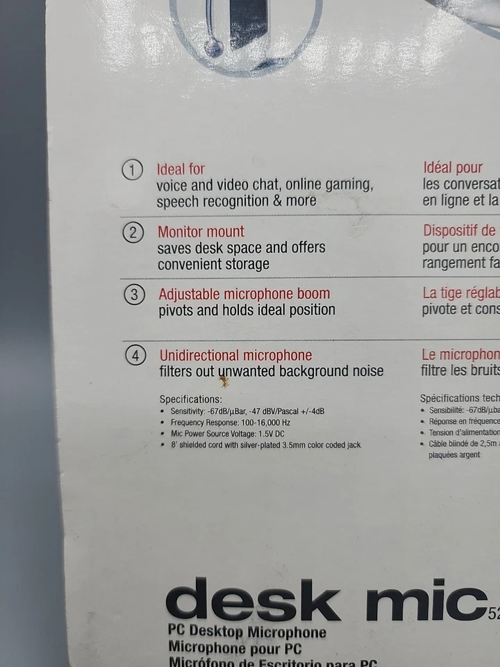 Labtec Mic 524 Microphone PC MAC Desktop Computer Unidirectional 980182-0403 - Image 3 of 4