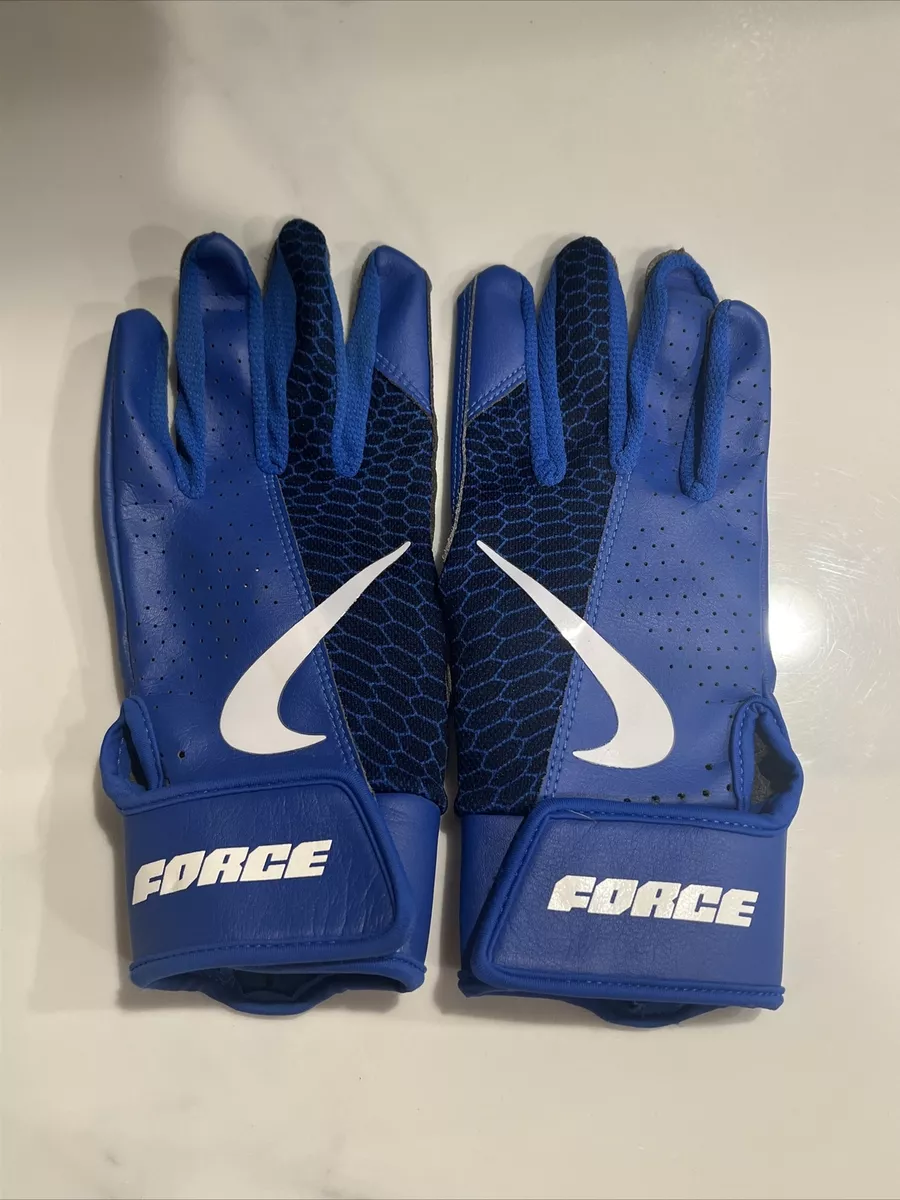 Nike Baseball Force Edge Batting Glove Youth Medium Game Royal