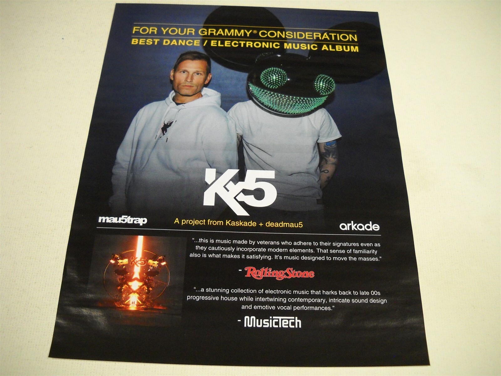 Kx5 Kaskade & Deadmaus 5 Grammy Consider Dance/Electronic 2023