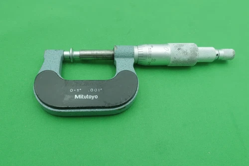 Mitutoyo 169-103 Disc Micrometer 0-1" .001" Flange Micrometer 7/16" Disc Japan