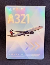 Delta Air Lines A321 Aircraft Pilot Trading Card #58 Delta
