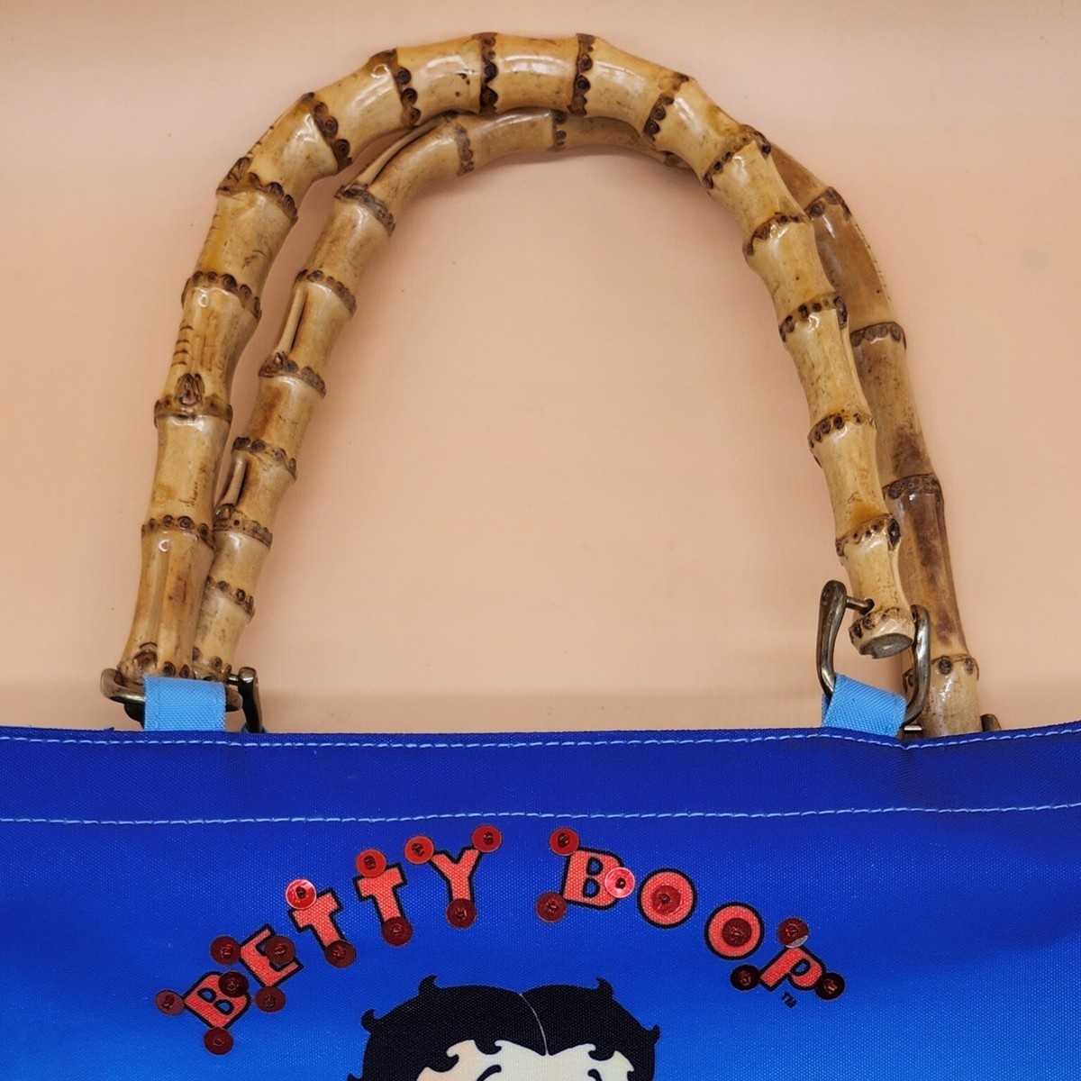 Vintage Betty Boop Sequin Red Dress Hearts Zippered Shoulder