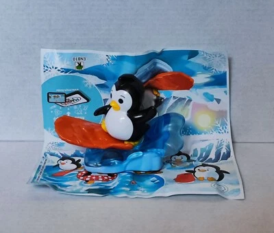 Kinder Überraschungsei Figur ENB10 Maxi-Ei Winter Polar Pingos Surfer-Pinguin - Bild 1 von 3