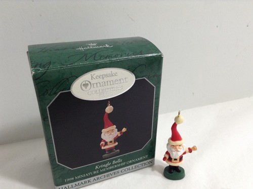 Hallmark KRINGLE BELLS Miniature Membership Ornament Santa Claus 1998 New in Box