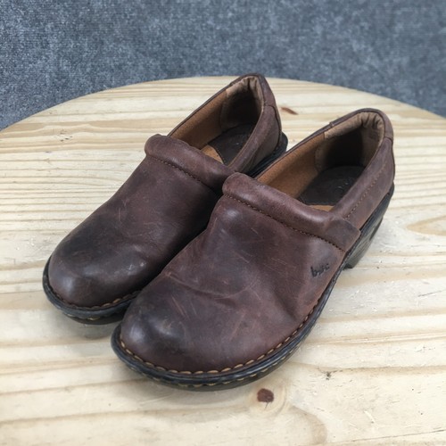 BOC Born Concept Shoes Womens 7 M Peggy Clogs Slip On C45723 Brown Leather - Picture 3 of 17