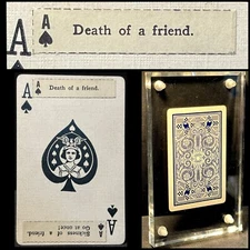 Historic Authentic Fortune Telling Cartomancy Oracle Gypsy Rare Playing Card Ace