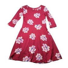 Old Navy Girl's Fit  Flare Burgundy Floral Dress - XL 14 