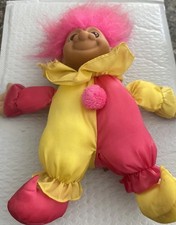 Vintage 1970 Russ Baby Troll Soft Body Jester Clown Pink Hair Doll-Russ