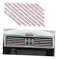 10PCS Bling Car Air Vent Outlet Trim, Rhinestone Auto Air Gradient/Pink