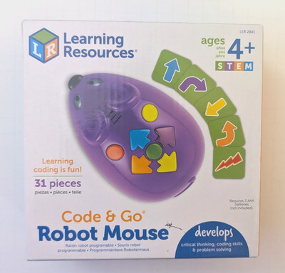 Learning Resources Code & Go Robot Mouse, Coding STEM Toy, New Sealed S4