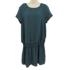 Banana Republic Womens 8 Solid Green Drop Waist Sheath Dress Sundress NEW NWT