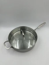 Simply Calphalon 5 Qt Saute Pan Stainless Steel Glass Lid 5005 Helper Handle