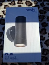 Image of Saxby Palin 2LT Wall Outside Wall Light.Product Code:75432.Requires 2x GU10.