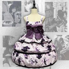 Purple black gothic Lolita dress, alternative coquette Lolita dress
