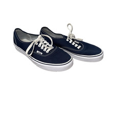 Vans Navy Blue Lace Up Sneakers Shoes Mens 9.5 / Womens 11