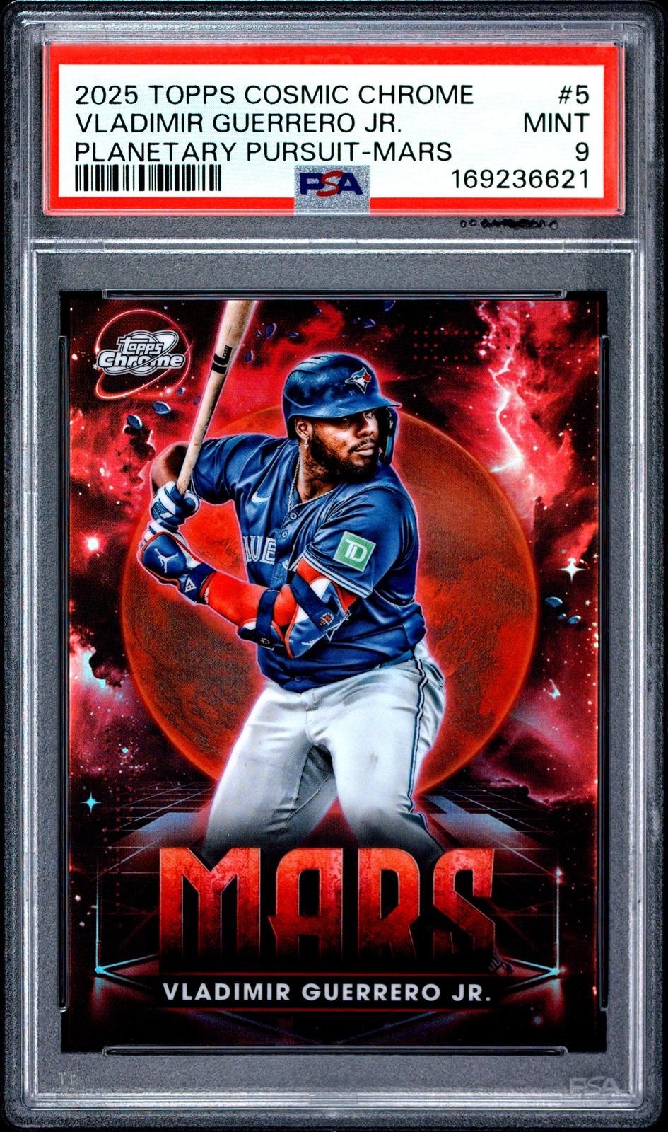 Vladimir Guerrero Jr. 2025 Topps Cosmic Planetary Pursuit Mars PSA 9